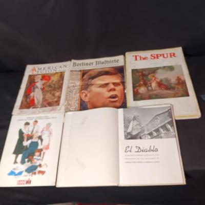 OLD MAGAZINES, GERMAN PAPER AND 1945 YEARBOOK