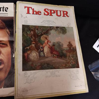 OLD MAGAZINES, GERMAN PAPER AND 1945 YEARBOOK