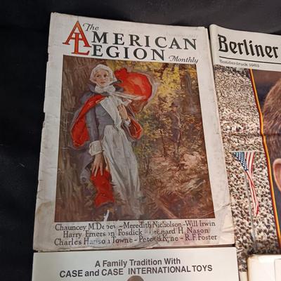OLD MAGAZINES, GERMAN PAPER AND 1945 YEARBOOK