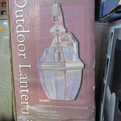 Outdoor Lantern Solid Brass 16"