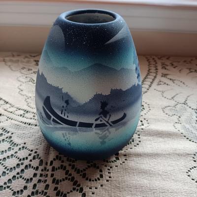 3 PIECE HAND PAINTED & SIGNED POTTERY