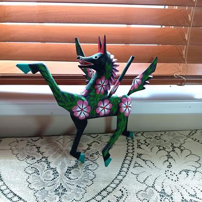 ALEBRIJE SIGNED HAND CARVED AND PAINTED PEGASUS OAXACA, MEXICO