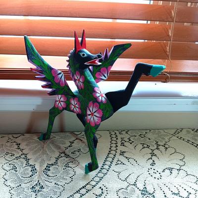 ALEBRIJE SIGNED HAND CARVED AND PAINTED PEGASUS OAXACA, MEXICO