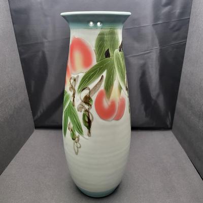 Vintage Chinese Pottery Vase 15" Signed