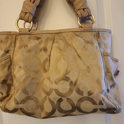 Coach Parker Tan Signaure Shoulder Bag