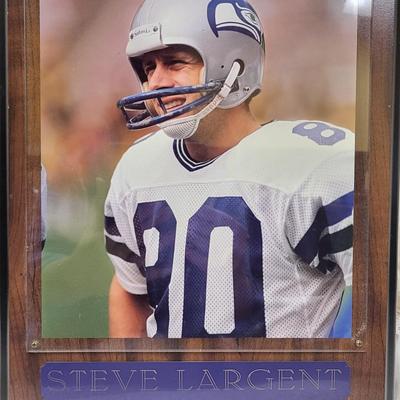 Vintage Steve Largent Photo Plaque