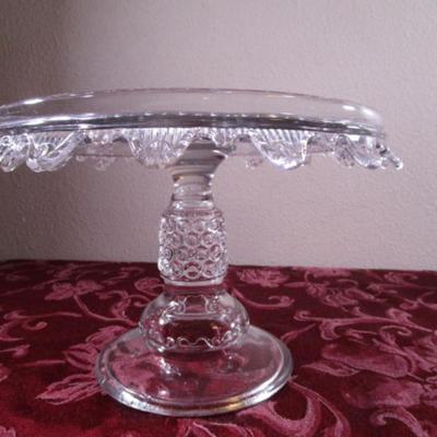 Early American Pattern Glass Cake Stand
