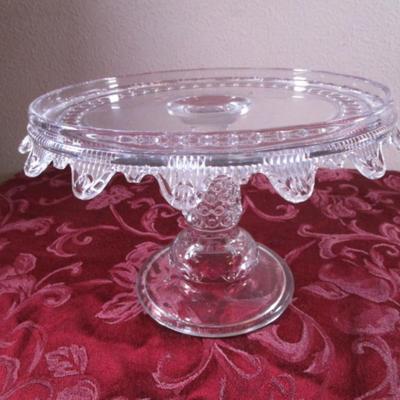 Early American Pattern Glass Cake Stand