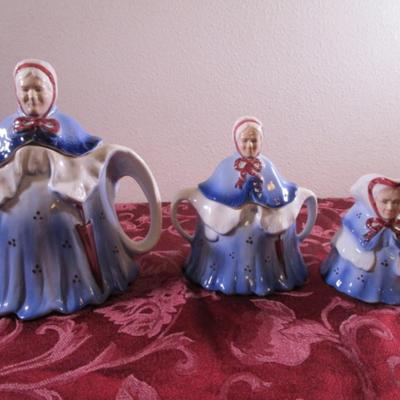Vintage Tony Wood Little Old Lady tea set