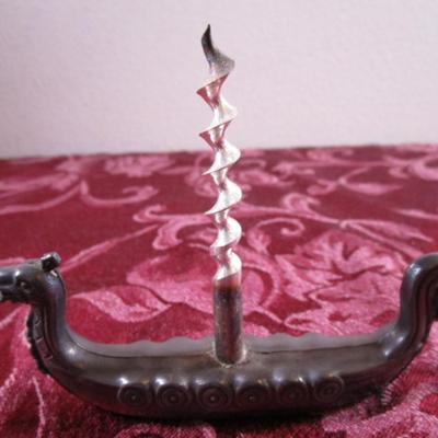 Vintage Norwegian Viking Ship corkscrew