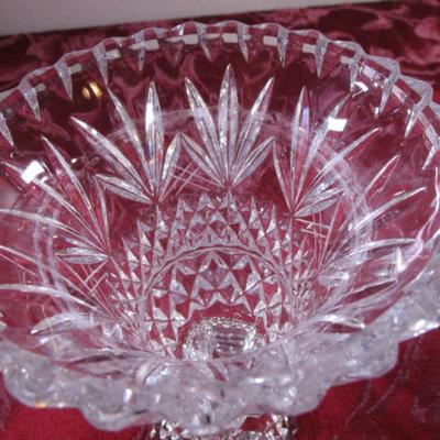 Vintage pressed glass footed vase