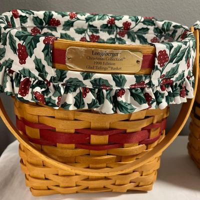 1998 “Glad Tidings” Longaberger baskets
