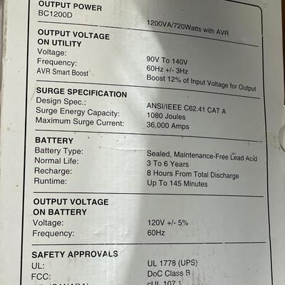 Cyber Power Battery Backup