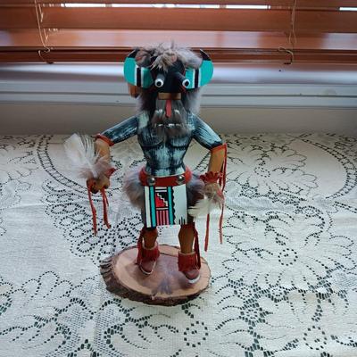 "BROAD FACE" SIGNED NATIVE AMERICAN CRAFTED KATSINA DOLL