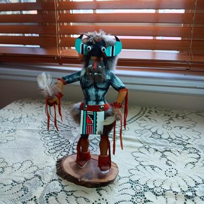 "BROAD FACE" SIGNED NATIVE AMERICAN CRAFTED KATSINA DOLL