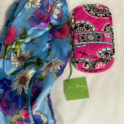 Women’s scarf and Vera Bradley glasses holder