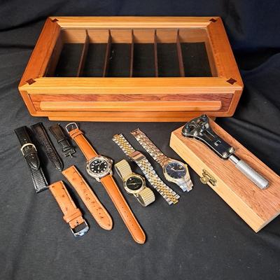 Handcrafted Wooden Watch Box, Watches and More. (LR-SD)
