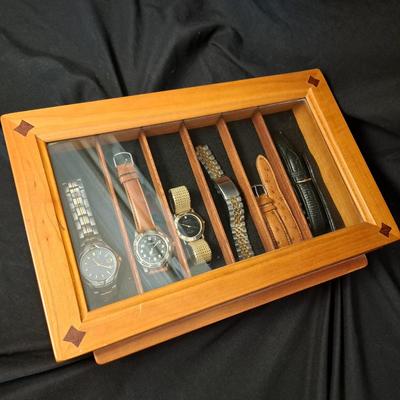 Handcrafted Wooden Watch Box, Watches and More. (LR-SD)