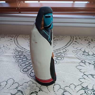 HAND CARVED AND PAINTED NATIVE AMERICAN LONG HAIR KACHINA DOLL