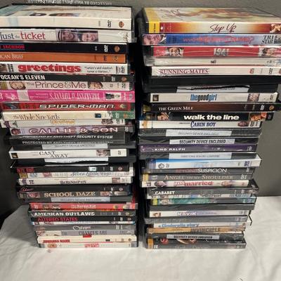 2 stacks of DVDs