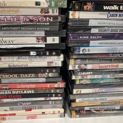 2 stacks of DVDs