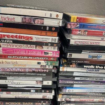 2 stacks of DVDs