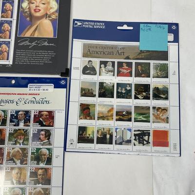 USA Collectible Stamp Lot - Marilyn Monroe, Bugs Bunny, Classical Composers, Elvis, and More