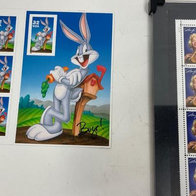 USA Collectible Stamp Lot - Marilyn Monroe, Bugs Bunny, Classical Composers, Elvis, and More