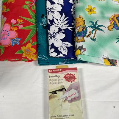 Fabric with Singer Button Magic