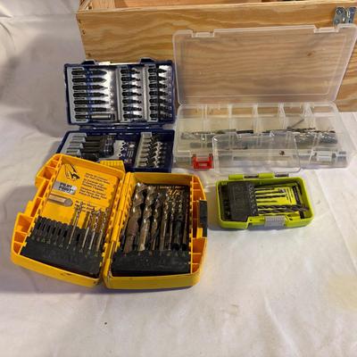 Assorted Tools in Wooden Toolbox (B2-ES)