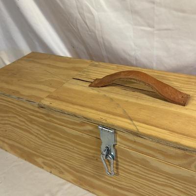 Assorted Tools in Wooden Toolbox (B2-ES)