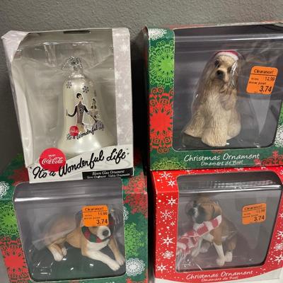 Sandicast ornaments and International Bazaar and coke ornaments