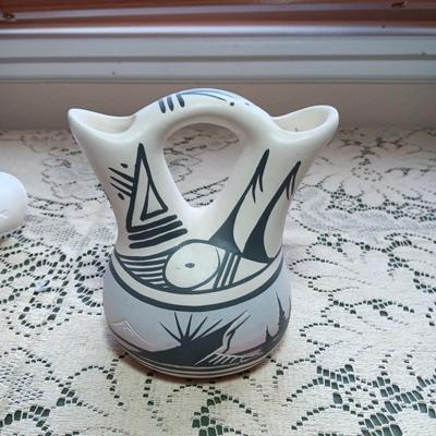 2 SIGNED NAVAJO WEDDING VASES