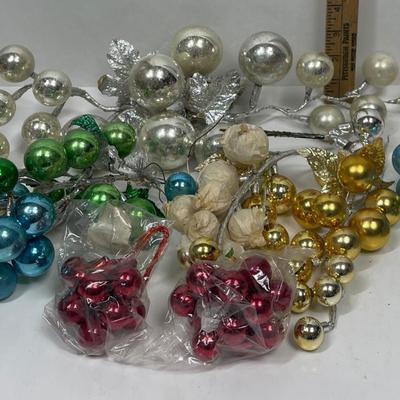Vintage Mercury Glass Ball Sprays - Christmas Decor Lot
