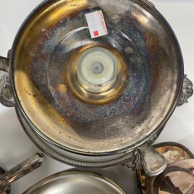 Vintage Silverplate Chafing Dish and Pitchers