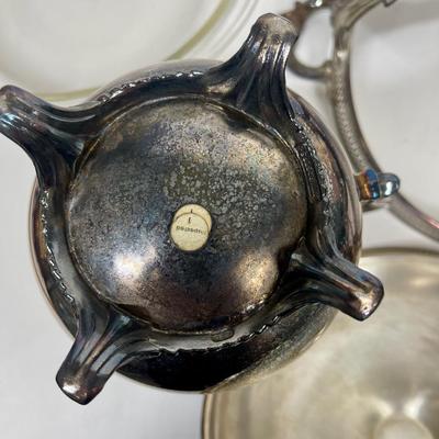 Vintage Silverplate Chafing Dish and Pitchers