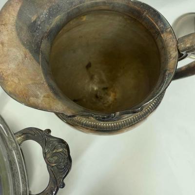 Vintage Silverplate Chafing Dish and Pitchers