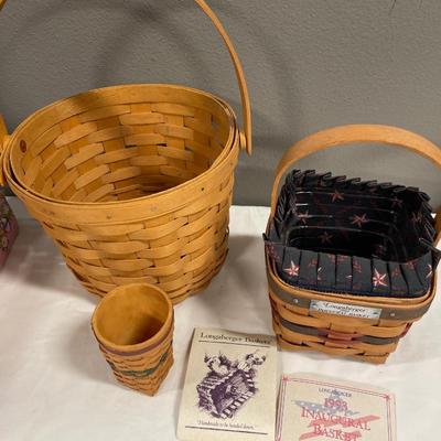Longaberger 1993 Inaugral Basket & plain Longaberger basket