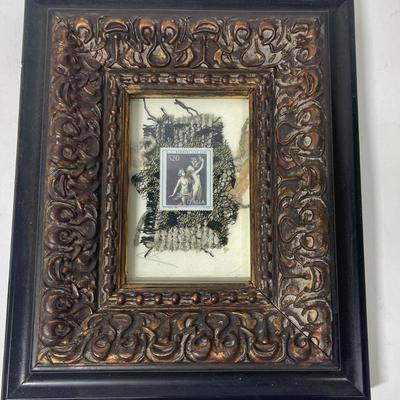 Framed Commemorative Italian Stamp Honoring Bernini