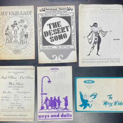 Vintage Ahmanson Theater, LA Music Center, Melodyland Theater and Fullerton Civic Light Opera Program Lot