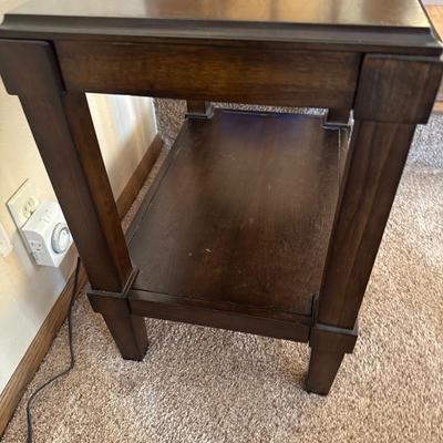 Wood end table