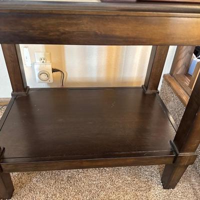Wood end table