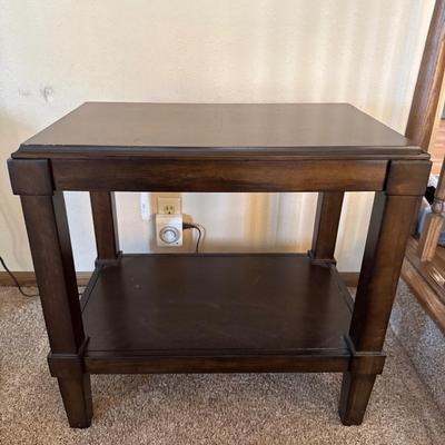 Wood end table