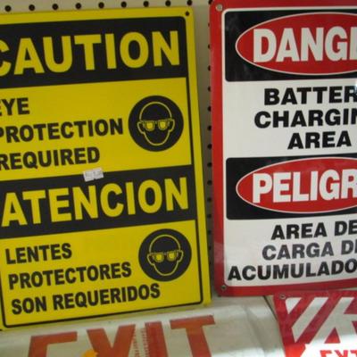 Plastic Safety Signs Exit Eye Wash Forklifts #50