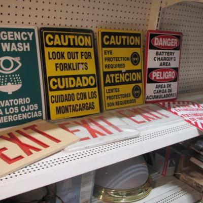 Plastic Safety Signs Exit Eye Wash Forklifts #50