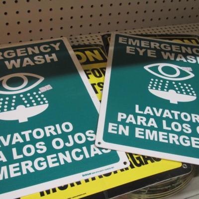 Plastic Safety Signs Exit Eye Wash Forklifts #50