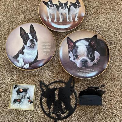 Vintage Bone China dogs, plates and decor