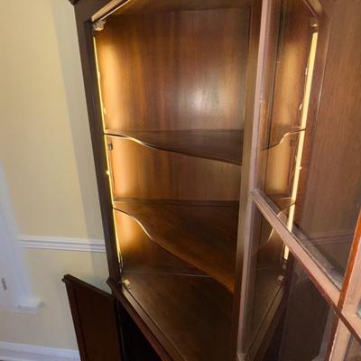 338 Henkel Harris Cherry Corner Cabinet