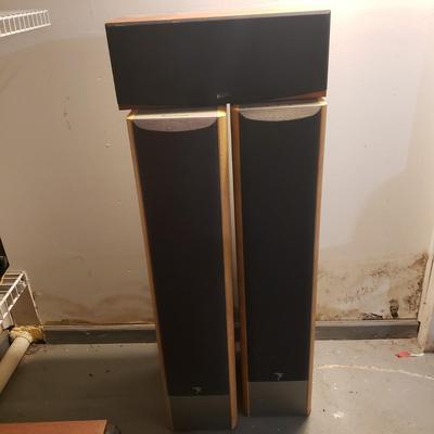 Pair of Focal.JM Lab Chorus 726s Speakers and Aperion Audio Center Channel Speaker (B4-KD)
