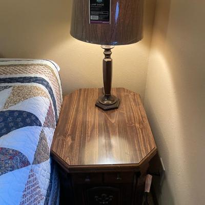 Lamp with new shade and night stand